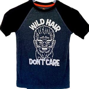 WILD HAIR DON’T CARE Youth Halloween T-Shirt Small
